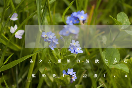 告女方騙婚的訴狀怎么寫(xiě)(告女方騙婚要什么證據(jù))