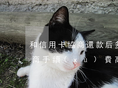 和信用卡協商還款后多久會有結果?（信用卡協商手續(xù)費高）