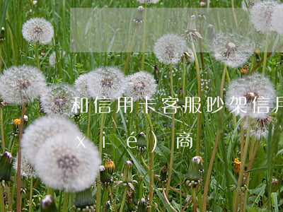 和信用卡客服吵架（信用卡逾期打給客服協(xié)商）