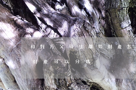 和對方父母住離婚財產怎么分割(離婚父母的財產可以分嗎)