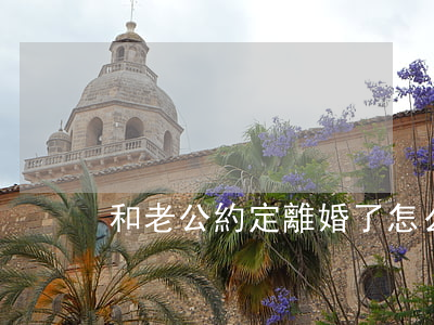 和老公約定離婚了怎么辦