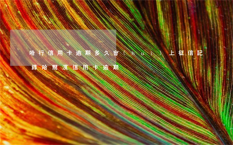 哈行信用卡逾期多久會(huì)上征信記錄(哈爾濱信用卡逾期)