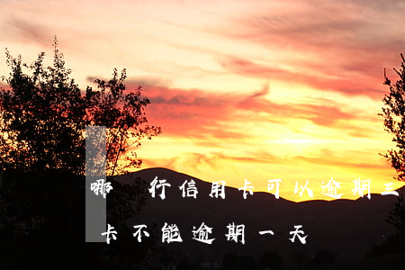 哪個行信用卡可以逾期三天(哪個銀行的信用卡不能逾期一天)