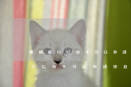 哪個銀行信用卡可以申請停息掛賬-哪個銀行信用卡可以申請停息掛賬業(yè)務