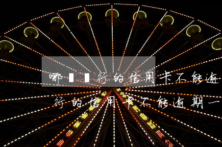 哪個銀行的信用卡不能逾期一天的-哪個銀行的信用卡不能逾期一天的利息