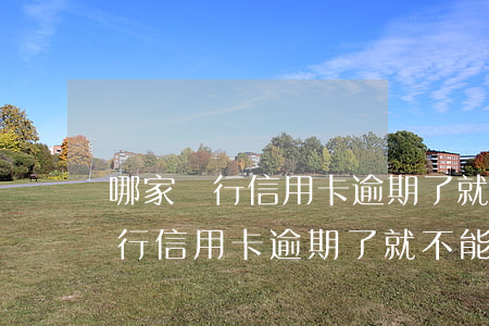 哪家銀行信用卡逾期了就不能用了-哪家銀行信用卡逾期了就不能用了呢