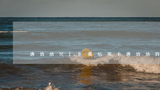 唐悠悠欠18張信用卡(唐悠悠的信用卡)