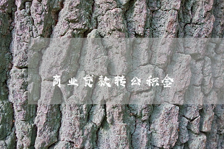 商业贷款转公积金