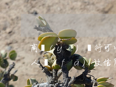 商業(yè)銀行可以向關(guān)系人發(fā)放信用貸款嗎