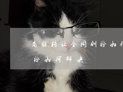 商铺转让合同纠纷如何解决(商铺转让合同纠纷如何解决)