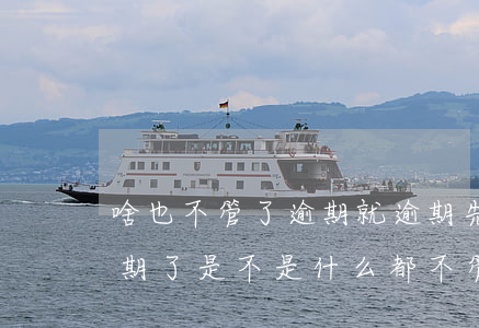 啥也不管了逾期就逾期先活著再說-一旦逾期了是不是什么都不管了