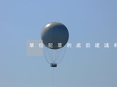 單位犯罪的處罰建議有哪些