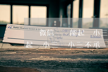 單憑微信轉賬能起訴小三嗎(單憑微信轉賬能起訴小三嗎小三不承認微信是她)