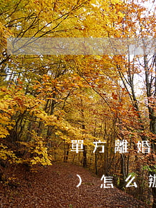單方離婚沒有撫養(yǎng)費(fèi)怎么辦