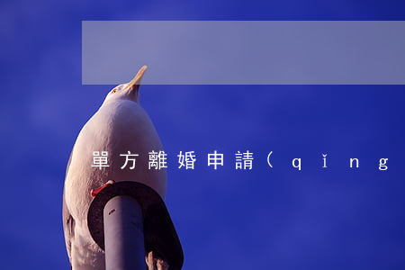 單方離婚申請(qǐng)書