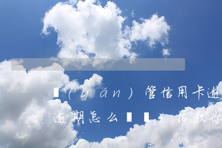 嚴(yán)管信用卡逾期處理方法(信用卡逾期怎么辦?這3招教你解決!)