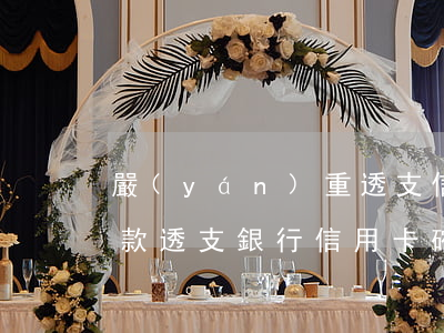 嚴(yán)重透支信用卡無(wú)力還款(透支銀行信用卡確實(shí)無(wú)能力償還怎么處理)