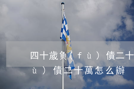 四十歲負(fù)債二十萬-四十歲負(fù)債二十萬怎么辦