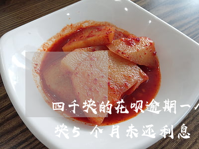 四千块的花呗逾期一个月多少利息(花呗4千块5个月未还利息)