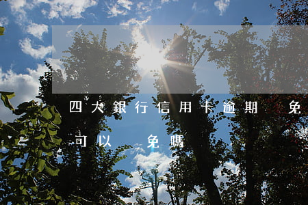 四大銀行信用卡逾期減免(四大行信用卡逾期可以減免嗎)