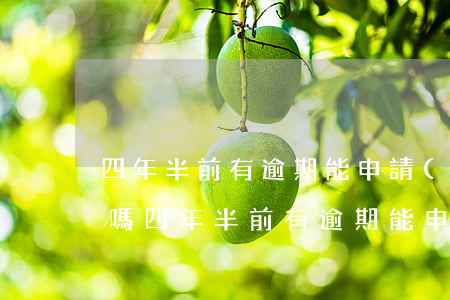 四年半前有逾期能申請(qǐng)信用卡嗎(四年半前有逾期能申請(qǐng)信用卡嗎)