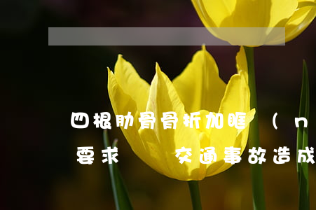 四根肋骨骨折加眶內(nèi)壁骨折怎樣要求賠償(交通事故造成四根肋骨骨折賠償標(biāo)準(zhǔn))