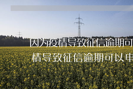 因为疫情导致征信逾期可以申诉么-因为疫情导致征信逾期可以申诉么吗