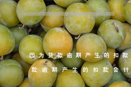 因为货款逾期产生的扣款会计分录-因为货款逾期产生的扣款会计分录怎么写