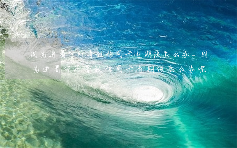 因为进看守所导致信用卡逾期该怎么办-因为进看守所导致信用卡逾期该怎么办呢
