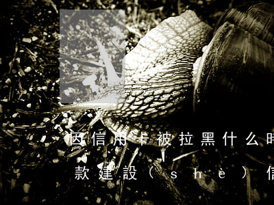 因信用卡被拉黑,什么時(shí)候才可貸款（建設(shè)信用卡逾期多久會被拉黑）
