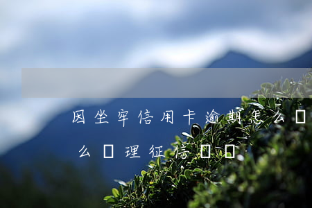 因坐牢信用卡逾期怎么辦(坐牢信用卡逾期怎么處理征信問題)