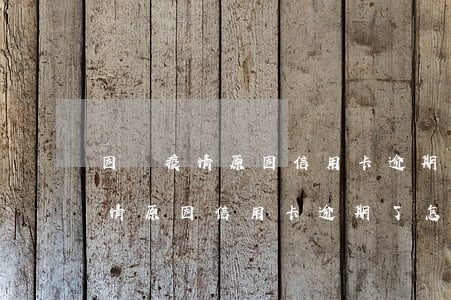 因為疫情原因信用卡逾期了怎么辦-因為疫情原因信用卡逾期了怎么辦理