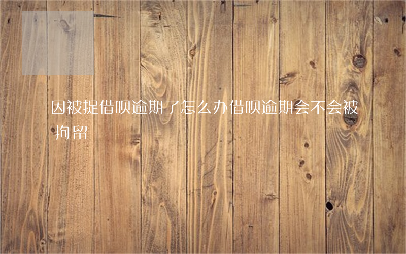 因被捉借呗逾期了怎么办(借呗逾期会不会被拘留)