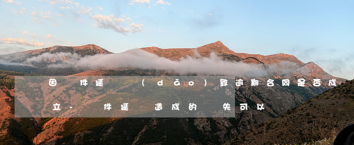 因郵件延誤導(dǎo)致逾期合同是否成立-郵件延誤造成的損失可以賠償嗎