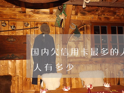 国内欠信用卡最多的人(国内欠信用卡最多的人有多少)