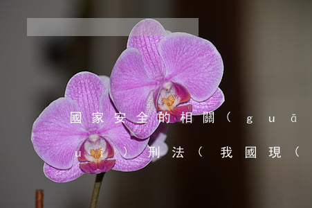 國家安全的相關(guān)法律法規(guī)刑法(我國現(xiàn)頒布的法律中關(guān)于國家安全的法律都有哪些)