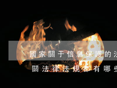 國家關于信息保護的法律法規(信息安全相關法律法規都有哪些)