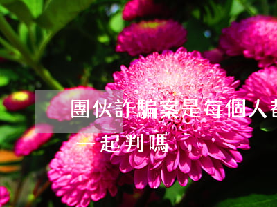團伙詐騙案是每個人都判刑嗎(團伙詐騙案是一起判嗎)