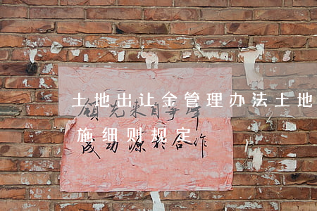 土地出让金管理办法，土地出让金管理办法实施细则规定