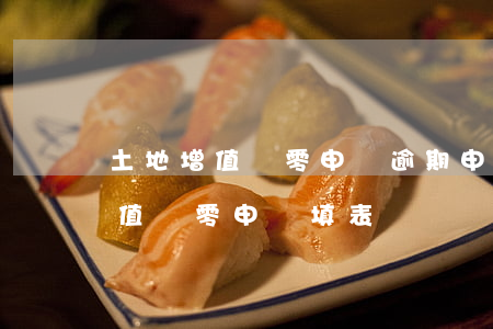 土地增值稅零申報逾期申報怎么辦-土地增值稅零申報填表