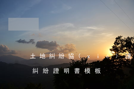 土地糾紛協(xié)議書怎么寫模板(土地糾紛證明書模板)