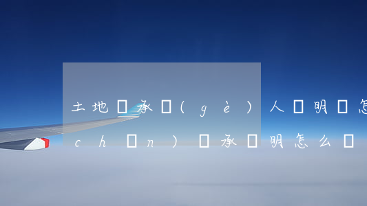 土地繼承個(gè)人聲明書怎么寫(房產(chǎn)繼承聲明怎么寫)