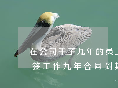 在公司干了九年的员工劳动合同到期怎么续签(工作九年合同到期公司不续签)