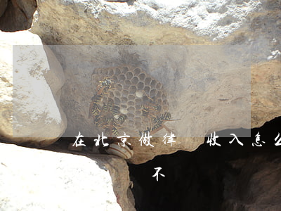 在北京做律師收入怎么樣(北京律師收入過30萬難不難)
