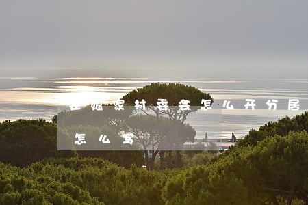 在娘家村委会怎么开分居证明(两地分居证明怎么写)