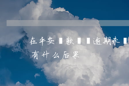 在平安貸款買車逾期未還(平安車貸款不還會有什么后果)