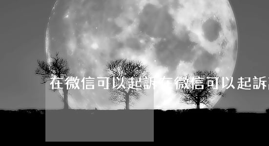 在微信可以起訴(在微信可以起訴離婚嗎)
