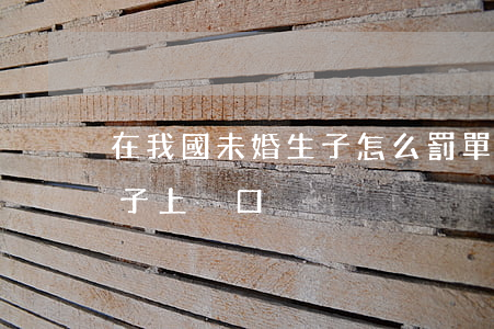 在我國未婚生子怎么罰（單親媽媽該怎么給孩子上戶口）