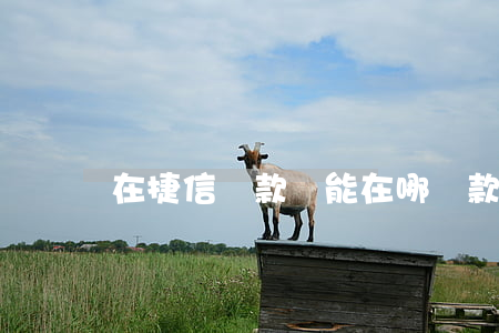 在捷信貸款還能在哪貨款(捷信貸款需要還嗎)