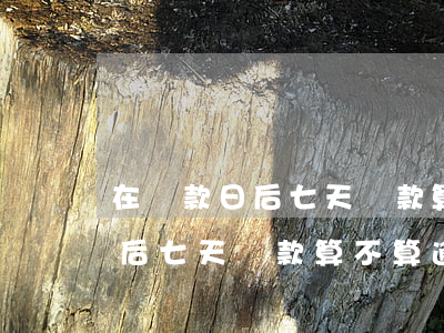 在還款日后七天還款算不算逾期-在還款日后七天還款算不算逾期了
